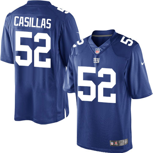 Men's Limited Jonathan Casillas Nike Jersey Royal Blue Home - #52 NFL New York Giants